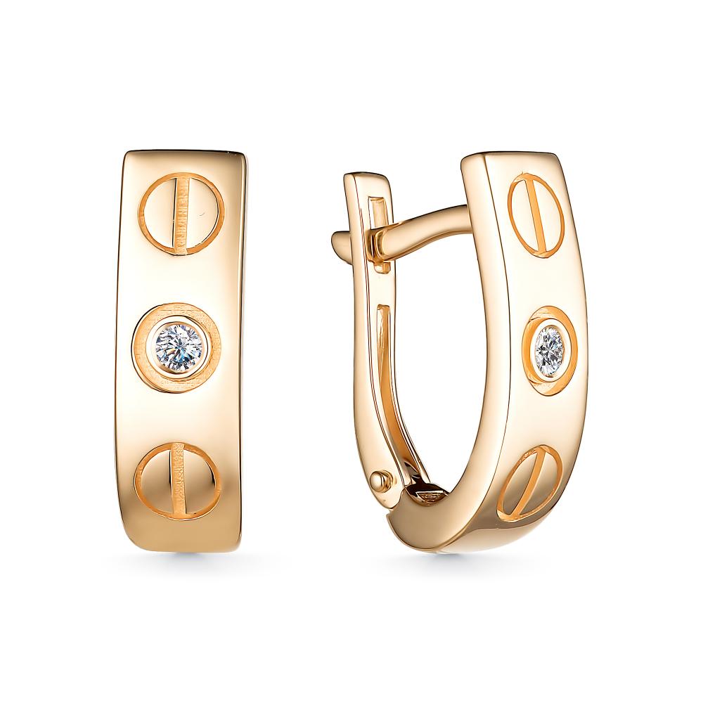 Серьги золотые 25775-100 | Кольцо золотое 15775-100 купить по цене 92381 руб. в ювелирном магазине ⭐️ «Золотая Подкова»