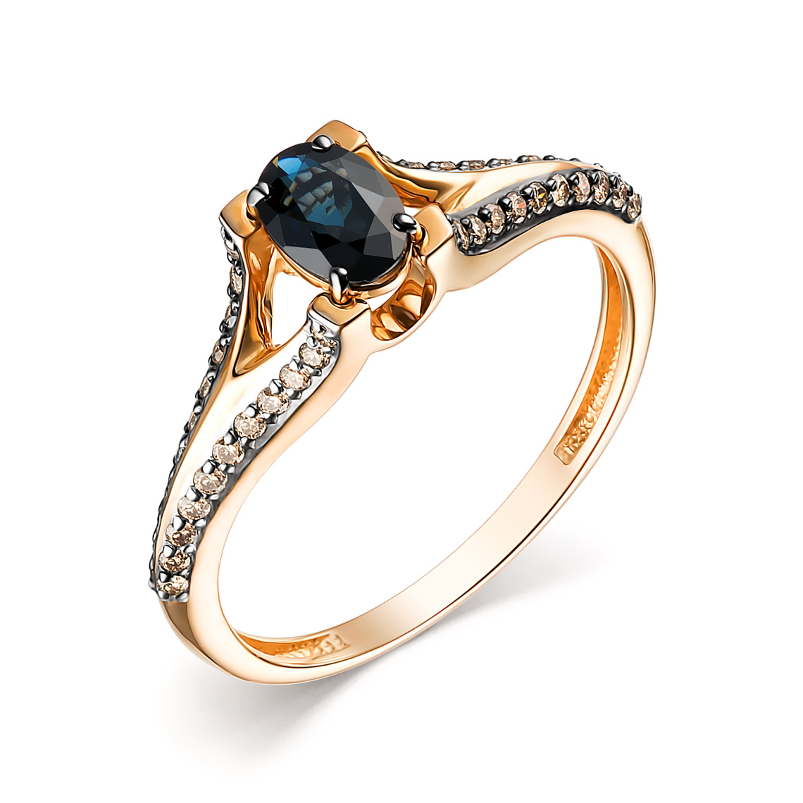 Кольцо золотое 14767-102 | Серьги золотые 24767-102 купить по цене 155362 руб. в ювелирном магазине ⭐️ «Золотая Подкова»