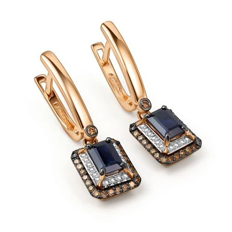 Серьги золотые 25485-170 | Серьги с сапфиром купить по выгодной цене в ювелирном магазине ⭐️ «Золотая Подкова» Серьги золотые 25485-170 | Серьги с сапфиром купить по выгодной цене в ювелирном магазине ⭐️ «Золотая Подкова»