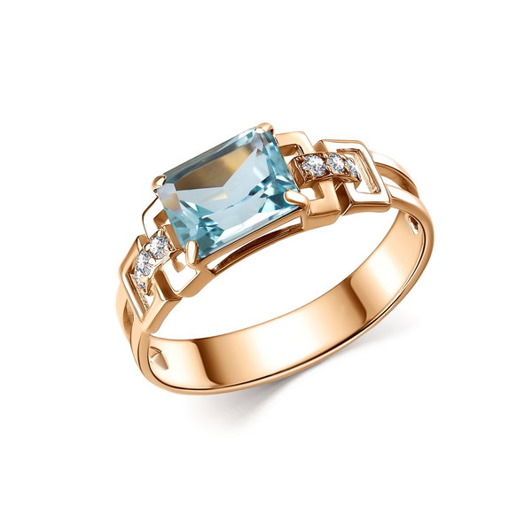 Кольцо золотое 10390518 Топаз | Серьги золотые 20390518 Топаз купить по цене 70110 руб. в ювелирном магазине ⭐️ «Золотая Подкова»