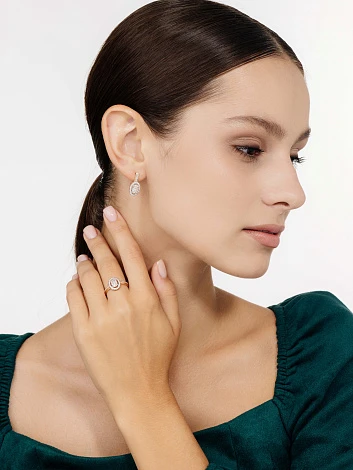 Серьги золотые 25664-100