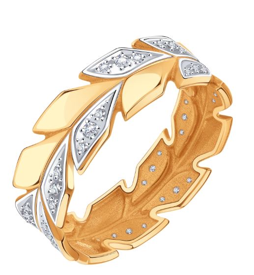 Кольцо золотое Т14201Б325 | Браслет золотой Т142101061 купить по цене 53958 руб. в ювелирном магазине ⭐️ «Золотая Подкова»