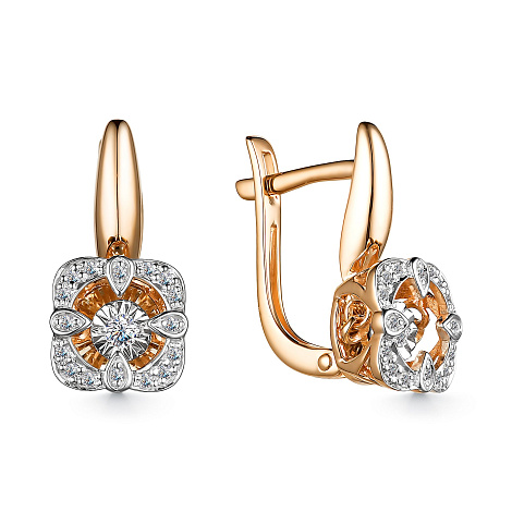 Серьги золотые 25320-100 | Кольцо золотое 15320-100 купить по цене 60270 руб. в ювелирном магазине ⭐️ «Золотая Подкова»