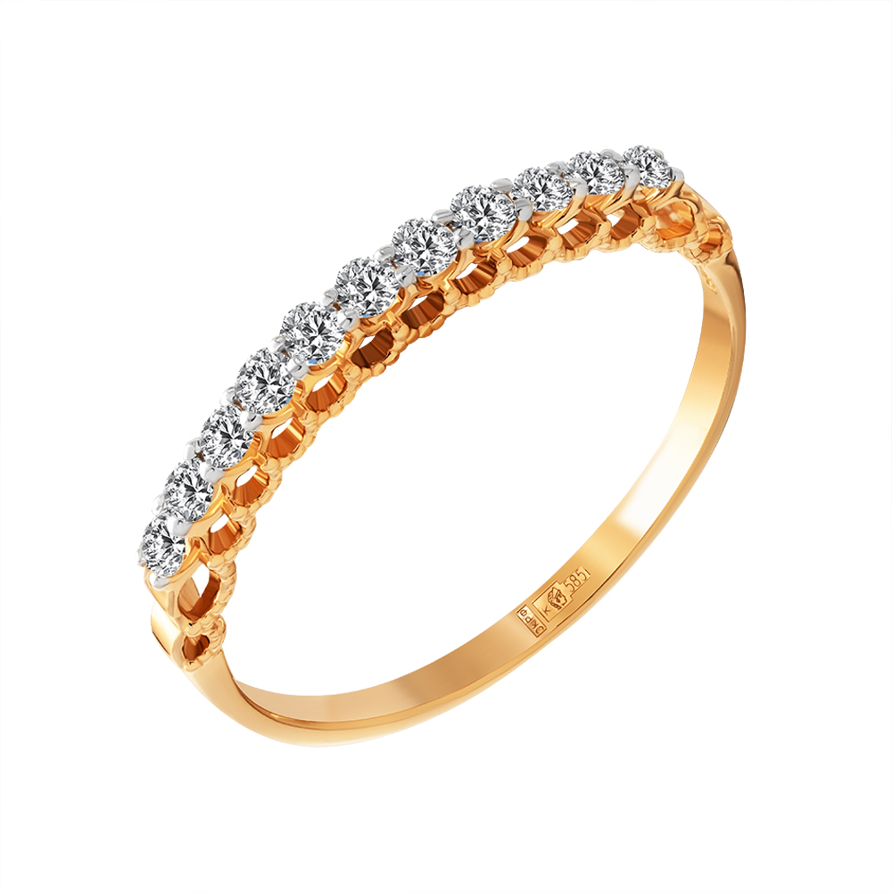 Кольцо золотое 802-02327-10-11-00-10 | Серьги золотые 803-02327-10-11-00-10 купить по цене 227415 руб. в ювелирном магазине ⭐️ «Золотая Подкова»