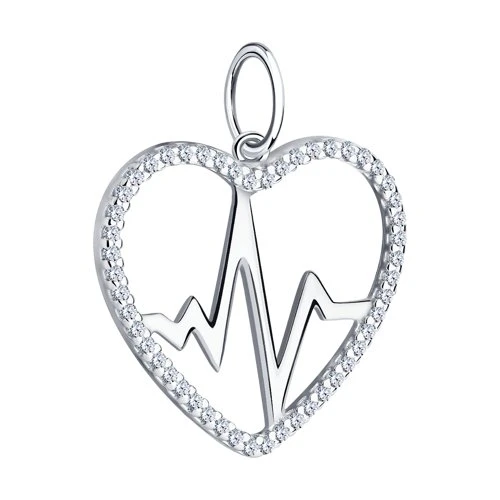 Подвеска серебряная 94032492 | Ювелирные изделия От «соколов» купить по выгодной цене в ювелирном магазине ⭐️ «Золотая Подкова»