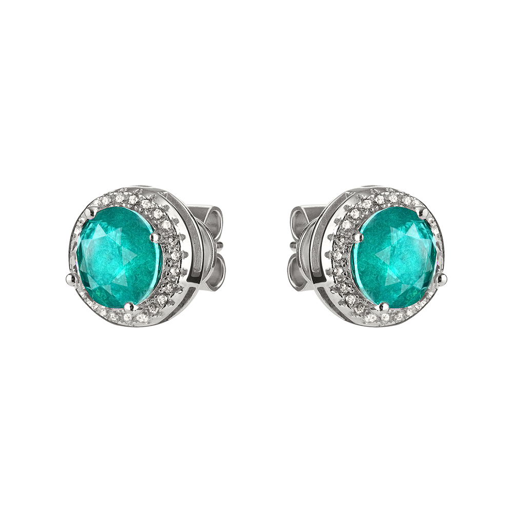 Серьги серебряные SS-B0645EC3 | Колье серебряное SS-B0645NC3 купить по цене 2628 руб. в ювелирном магазине ⭐️ «Золотая Подкова»