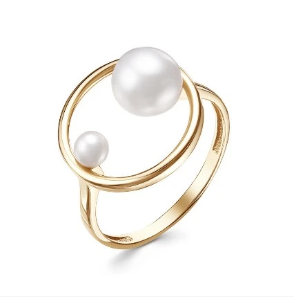 Кольцо золотое 11805238 | Кольца с жемчугом купить по выгодной цене в ювелирном магазине ⭐️ «Золотая Подкова»