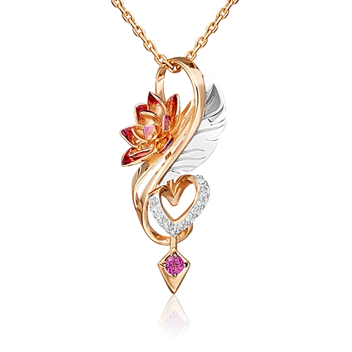 Подвеска золотая 03-3223-00-264-1111-76 | Подвески и кулоны с гранатом купить по выгодной цене в ювелирном магазине ⭐️ «Золотая Подкова»