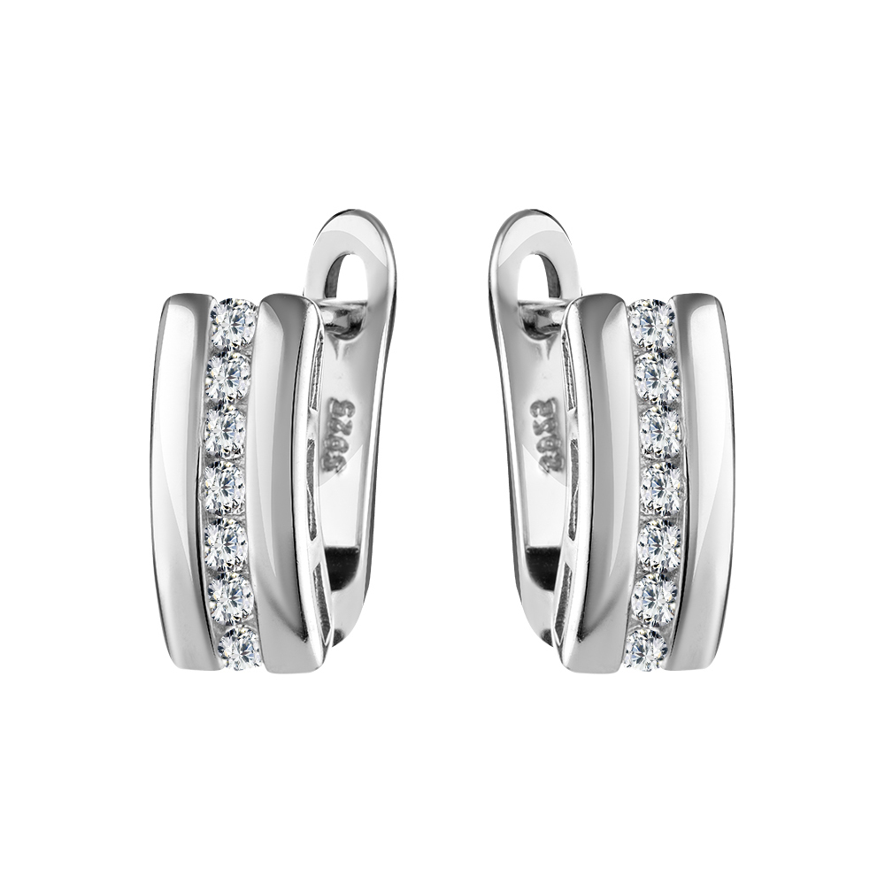 Серьги серебряные CAS4736E | Кольцо серебряное CAS4736R купить по цене 1211 руб. в ювелирном магазине ⭐️ «Золотая Подкова»