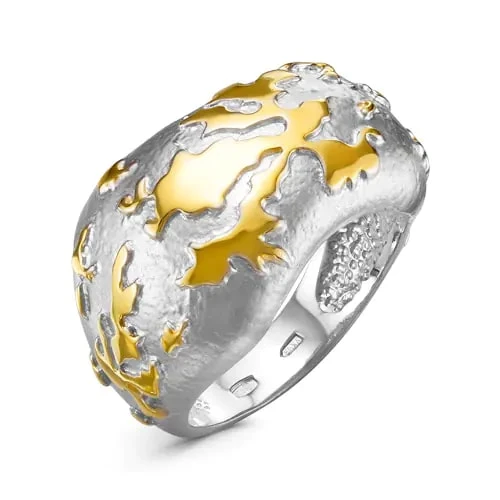 Кольцо серебряное К-11-0241W поз. | Ювелирные изделия Серебряные от «золотая подкова» купить по выгодной цене в ювелирном магазине ⭐️ «Золотая Подкова»