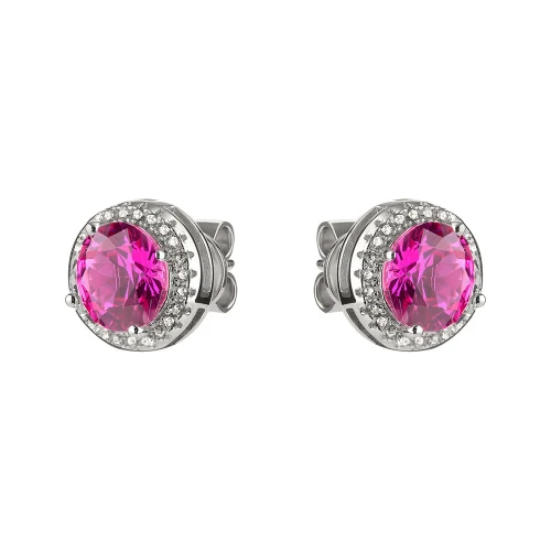 Серьги из серебра с фианитами