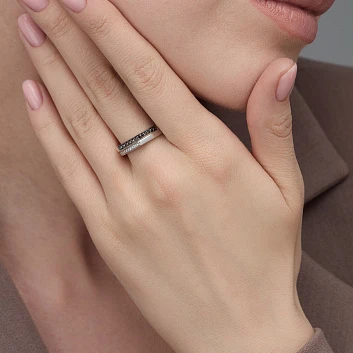 Кольцо золотое 15988-213 | Кольца дорожка купить по выгодной цене в ювелирном магазине ⭐️ «Золотая Подкова»