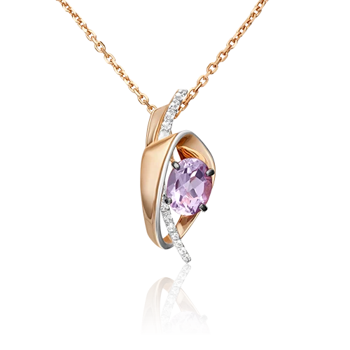 Подвеска золотая 03-3061-00-225-1110-57 №19 11 | Подвески и кулоны с аметистом купить по выгодной цене в ювелирном магазине ⭐️ «Золотая Подкова»