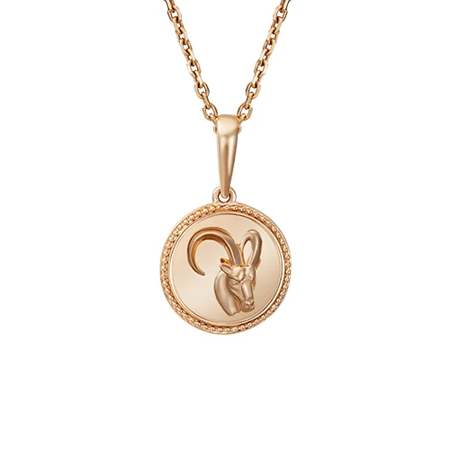 Подвеска золотая 03-3110-10-000-1110-66 Козерог | Ювелирные изделия от бренда Платина 💍 купить по доступной цене в ювелирной сети «Золотая Подкова»