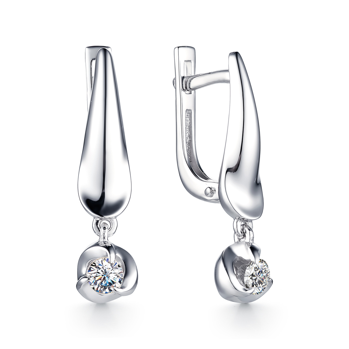 Серьги золотые 22869-200 | Кольцо золотое 12869-200 купить по цене 80340 руб. в ювелирном магазине ⭐️ «Золотая Подкова»