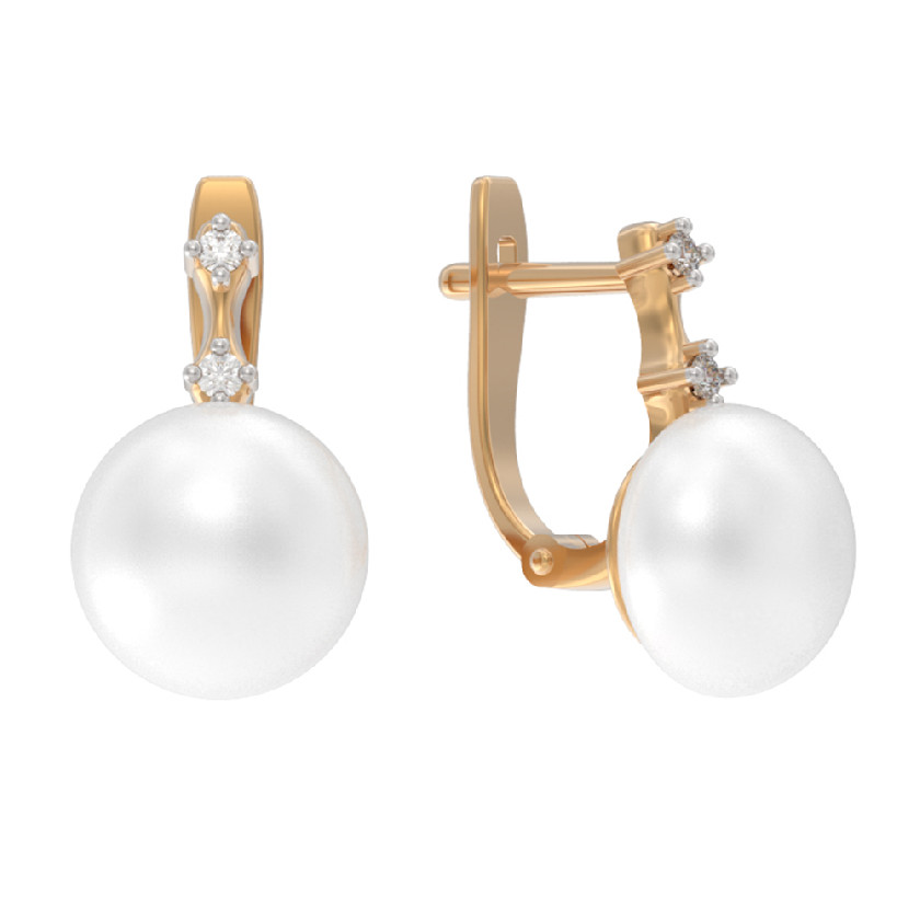 Серьги золотые 1043022-11150 | Кольцо золотое 1043021-11150 купить по цене 35748 руб. в ювелирном магазине ⭐️ «Золотая Подкова»