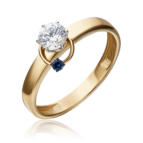 Кольцо золотое 01-5211-00-504-1121-38 | Ювелирные изделия от бренда Платина 💍 купить по доступной цене в ювелирной сети «Золотая Подкова»