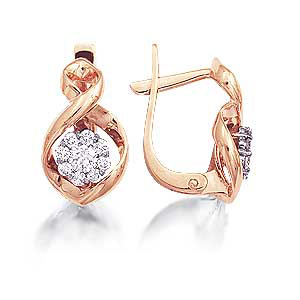 Серьги из золота с бриллиантами