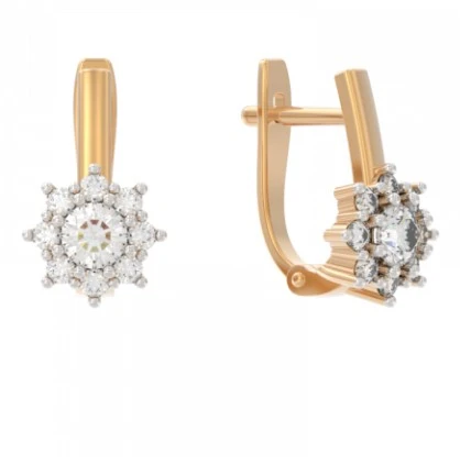 Серьги золотые 1045082-11210 | Ювелирные изделия в сети Золотая Подкова