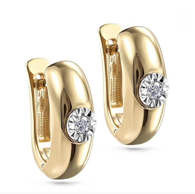 Серьги золотые 12-21163-1000 | Кольцо золотое 11-21163-1000 купить по цене 104340 руб. в ювелирном магазине ⭐️ «Золотая Подкова»