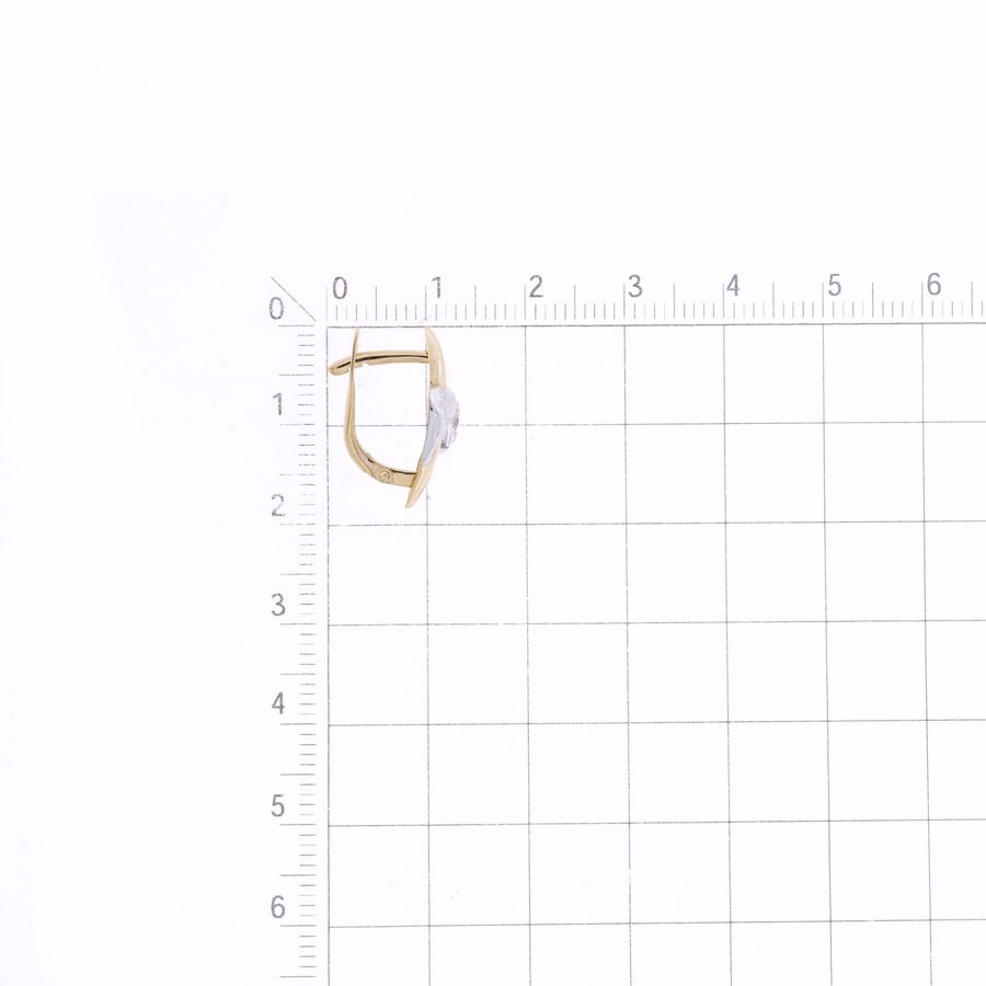 Серьги из золота с фианитами