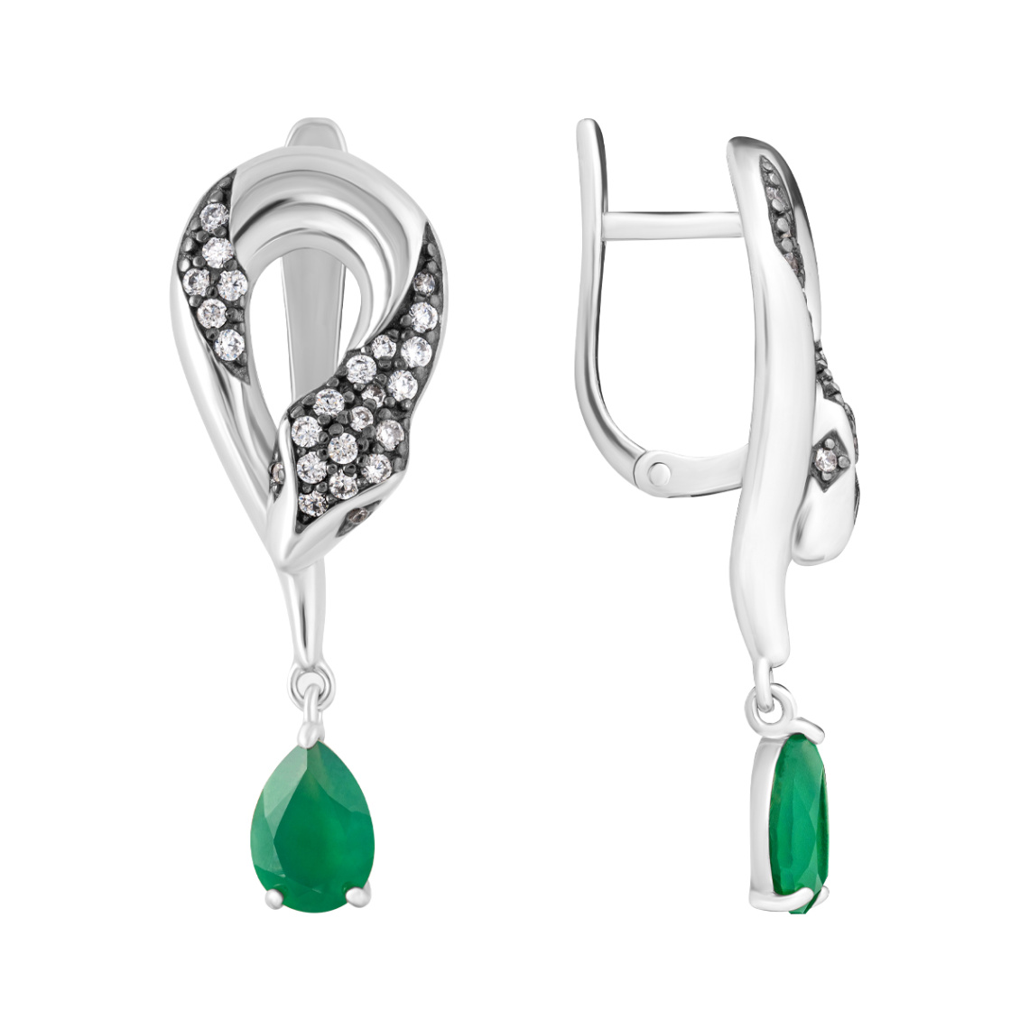 Серьги серебряные 1056462-81190-Y | #default_image_alt#