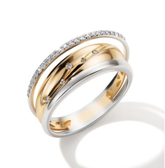 Кольцо золотое 15795-100 | Подвеска золотая 35795-100 купить по цене 57656 руб. в ювелирном магазине ⭐️ «Золотая Подкова»