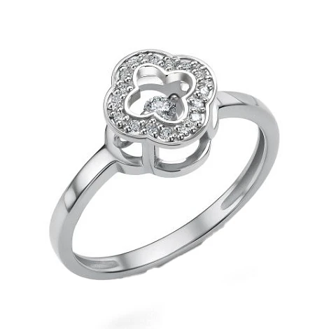 Кольцо золотое 16066-200 | Ювелирные изделия в сети Золотая Подкова