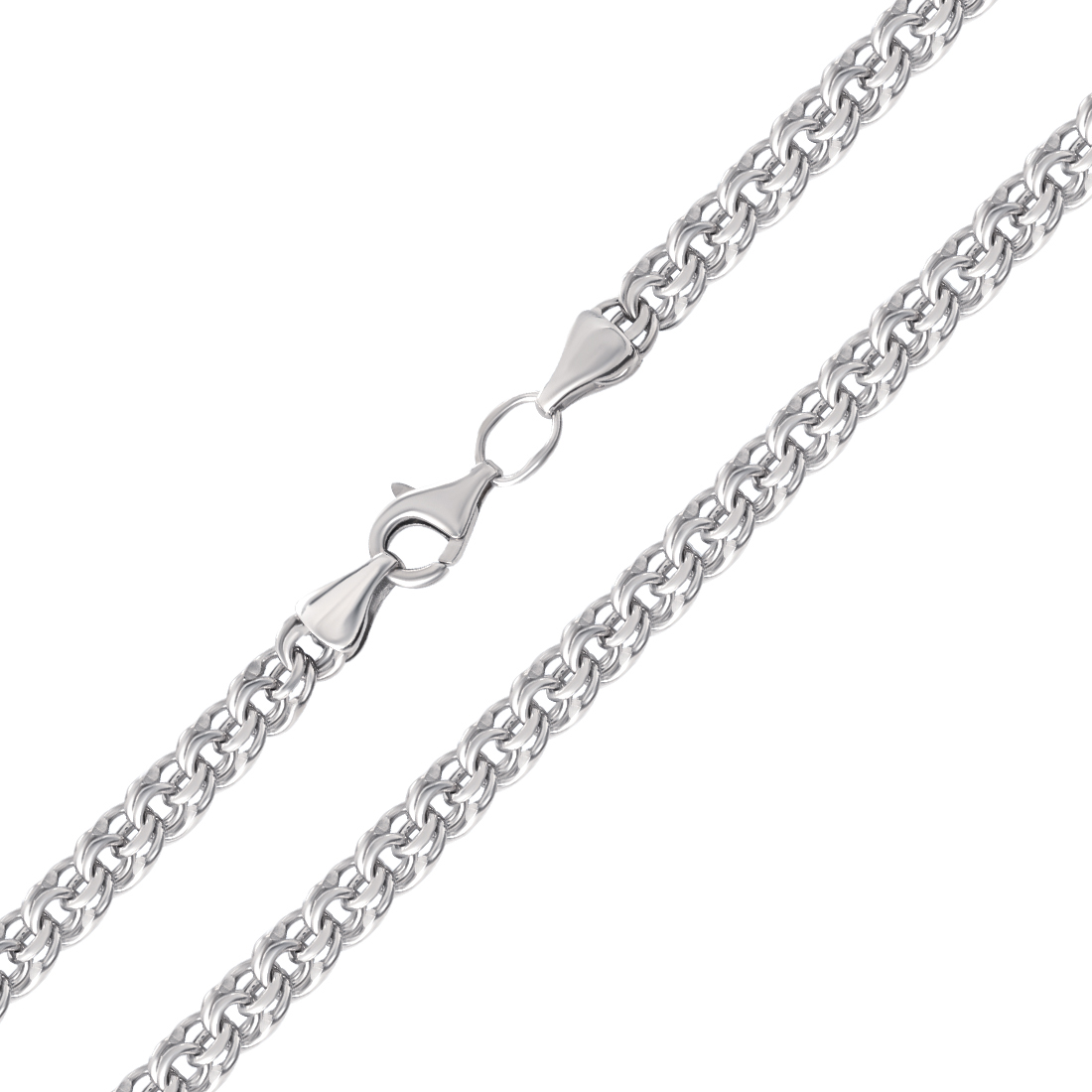 Цепь серебряная 3001R080L55 | Цепь серебряная 3001R080P55 купить по цене 18332 руб. в ювелирном магазине ⭐️ «Золотая Подкова»