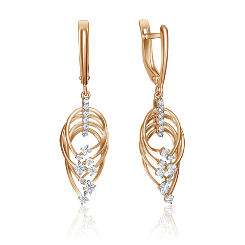 Серьги золотые 02-4370-00-501-1110-67 | Подвеска золотая 03-2995-00-501-1110-67 купить по цене 33851 руб. в ювелирном магазине ⭐️ «Золотая Подкова»