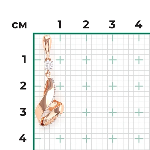 Подвеска золотая 03-3088-00-501-1111-38 | Ювелирные изделия от бренда Платина 💍 купить по доступной цене в ювелирной сети «Золотая Подкова»