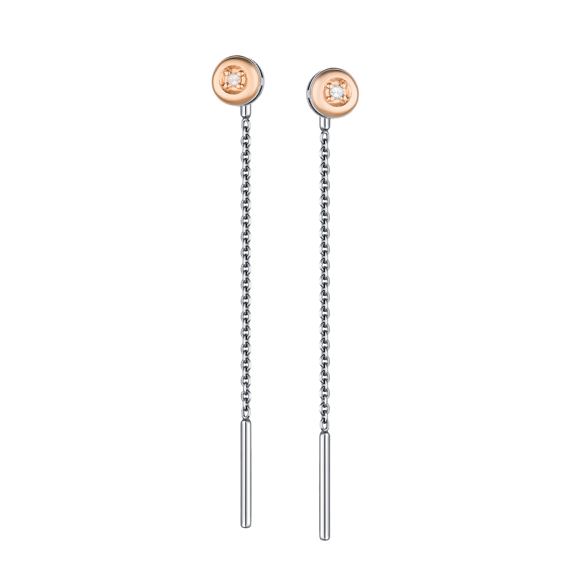 Серьги из серебра с бриллиантами