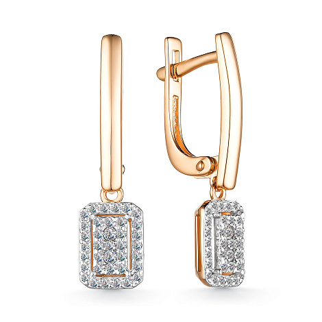 Серьги золотые 25252-100 | Кольцо золотое 15252-100 купить по цене 50452 руб. в ювелирном магазине ⭐️ «Золотая Подкова»