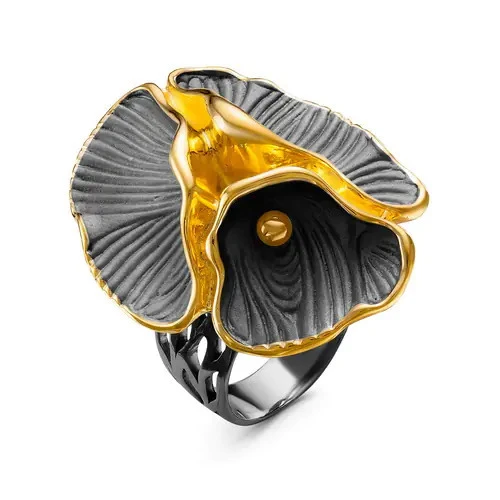 Кольцо серебряное К-11-0185B поз. | Кольца без вставок купить по выгодной цене в ювелирном магазине ⭐️ «Золотая Подкова»