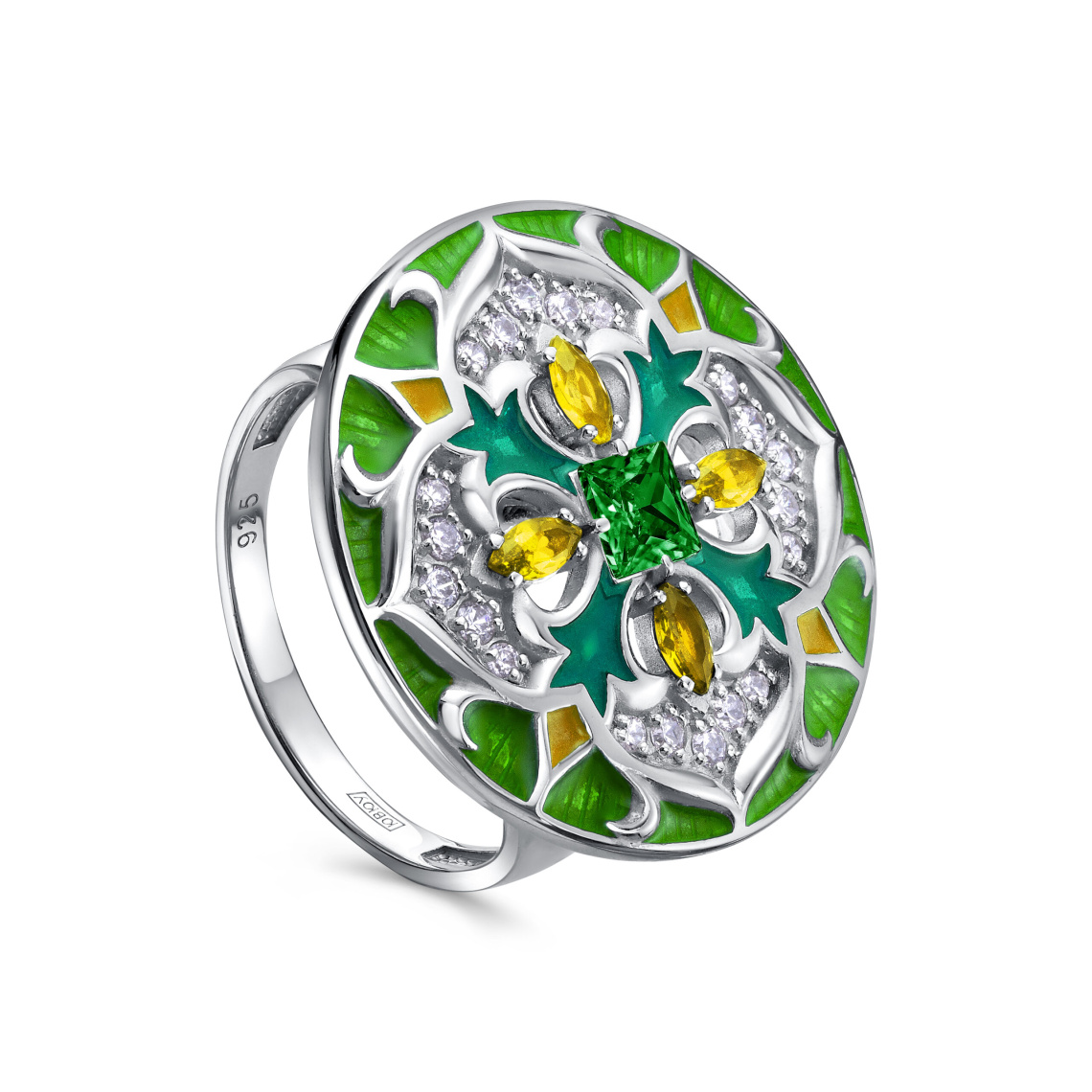 Кольцо серебряное 11-797-0190 | Серьги серебряные 12-797-0190 купить по цене 14940 руб. в ювелирном магазине ⭐️ «Золотая Подкова»