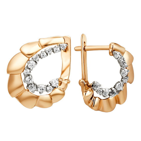 Серьги золотые 010512-1102 | Серьги золотые 903382-1102 купить по цене 64680 руб. в ювелирном магазине ⭐️ «Золотая Подкова»