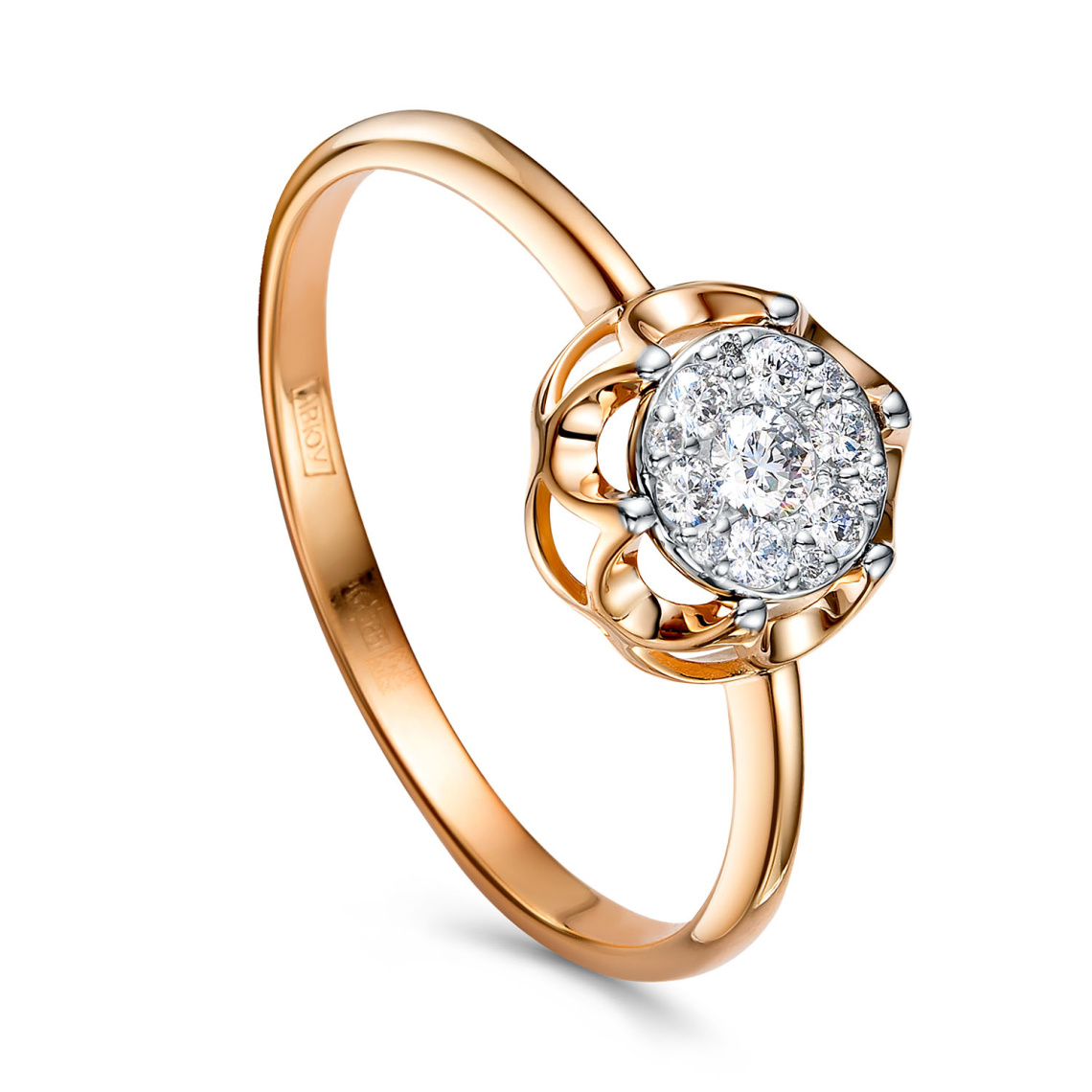 Кольцо золотое 11-02144-1000 | Серьги золотые 12-02144-1000 купить по цене 162202 руб. в ювелирном магазине ⭐️ «Золотая Подкова»