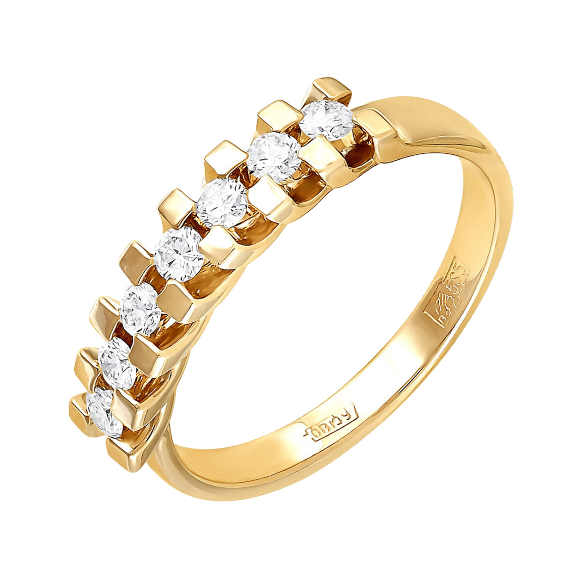 Кольцо золотое 11-2059-1000 | Серьги золотые 12-2059-1000 купить по цене 147480 руб. в ювелирном магазине ⭐️ «Золотая Подкова»