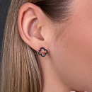 Серьги серебряные С-7351чр416 | Серьги серебряные С-7351чр416 купить по цене 3921 руб. в ювелирном магазине ⭐️ «Золотая Подкова»