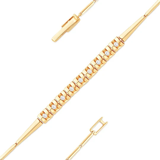 Браслет золотой Б10119285 | Браслеты с бриллиантами купить по выгодной цене в ювелирном магазине ⭐️ «Золотая Подкова»