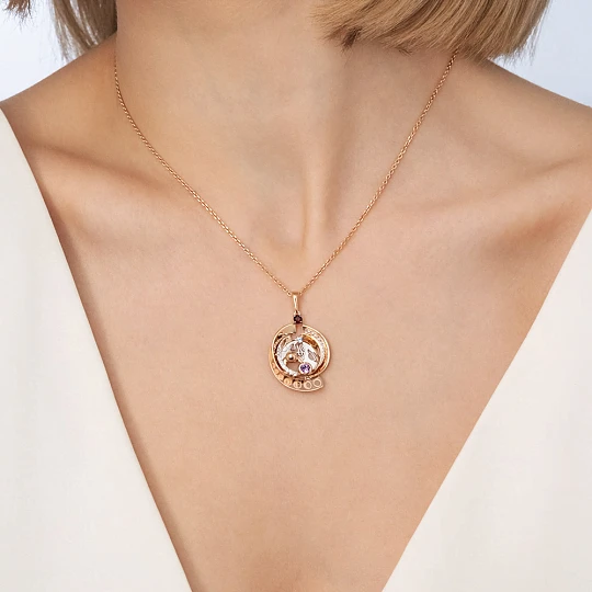 Подвеска золотая 03-3237-00-712-1111-76 №22 14 | Подвески и кулоны с гранатом купить по выгодной цене в ювелирном магазине ⭐️ «Золотая Подкова» Подвеска золотая 03-3237-00-712-1111-76 №22 14 | Подвески и кулоны с гранатом купить по выгодной цене в ювелирном магазине ⭐️ «Золотая Подкова»