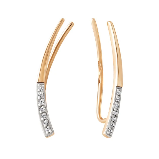 Серьги золотые 831Л. | Зажимы серьги купить по выгодной цене в ювелирном магазине ⭐️ «Золотая Подкова»