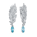 Серьги серебряные 12-681-40100 | Серьги серебряные 12-681-40100 купить по цене 8265 руб. в ювелирном магазине ⭐️ «Золотая Подкова»