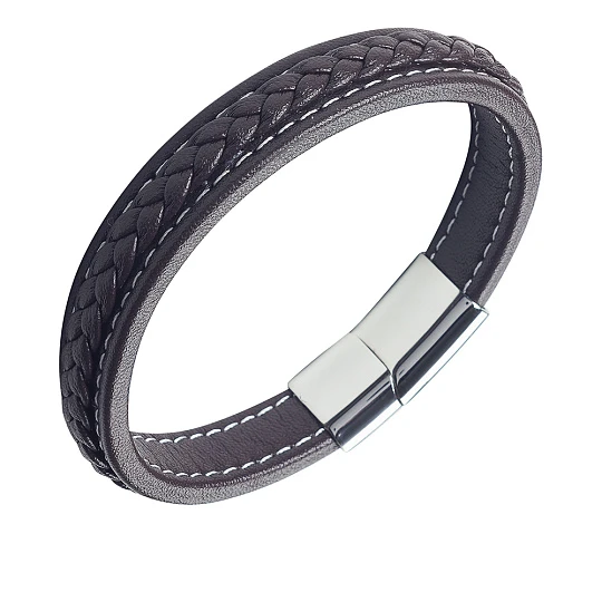 Браслет стальной AS-BR005-br | Стальные браслеты купить по выгодной цене в ювелирном магазине ⭐️ «Золотая Подкова»