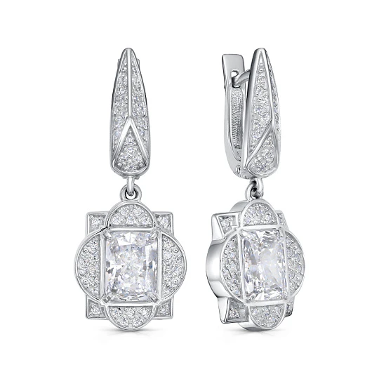 Серьги серебряные 12-792-21500 | Женские серьги купить по выгодной цене в ювелирном магазине ⭐️ «Золотая Подкова»