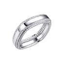 Кольцо серебряное SL-R01519-X-W-X-X-W | Кольцо серебряное SL-R01519-X-W-X-X-W купить по цене 5096 руб. в ювелирном магазине ⭐️ «Золотая Подкова»