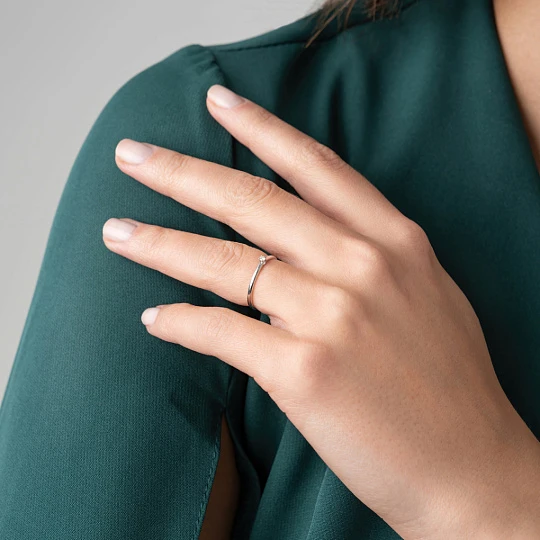 Кольцо золотое 802-02460-21-11-00-10 | Ювелирные изделия в сети Золотая Подкова