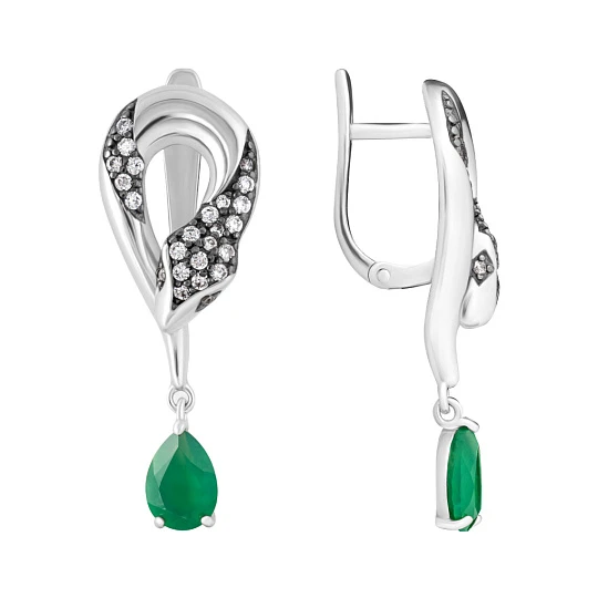 Серьги серебряные 1056462-81190-Y | Серьги с агатами купить по выгодной цене в ювелирном магазине ⭐️ «Золотая Подкова» Серьги серебряные 1056462-81190-Y | Серьги с агатами купить по выгодной цене в ювелирном магазине ⭐️ «Золотая Подкова»