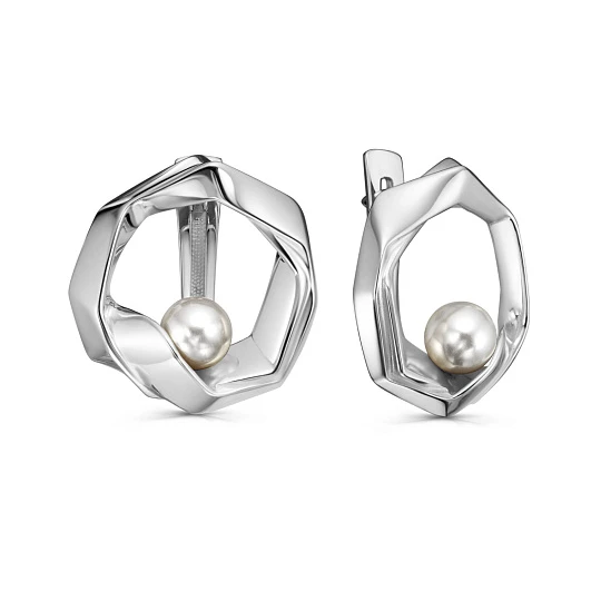 Серьги серебряные 12-368-1500 | Серебряные серьги купить по выгодной цене в ювелирном магазине ⭐️ «Золотая Подкова»