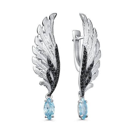 Серьги серебряные 12-682-41089 | Серебряные серьги купить по выгодной цене в ювелирном магазине ⭐️ «Золотая Подкова»